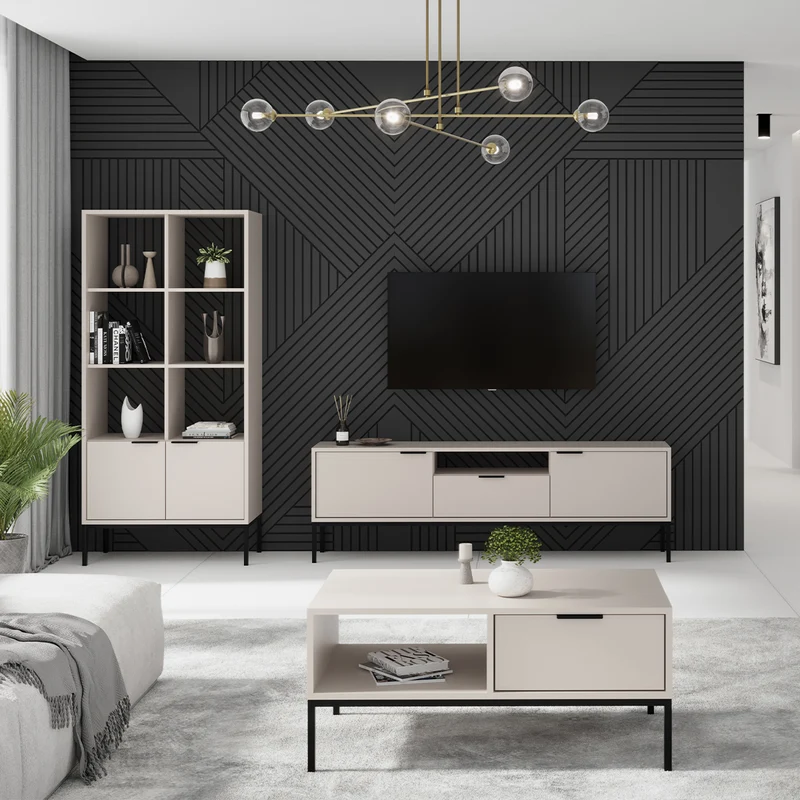 Meuble TV 135 cm Seattle Cachemire