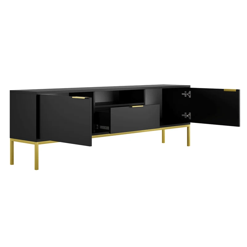 Meuble TV 175 cm Seattle Noir
