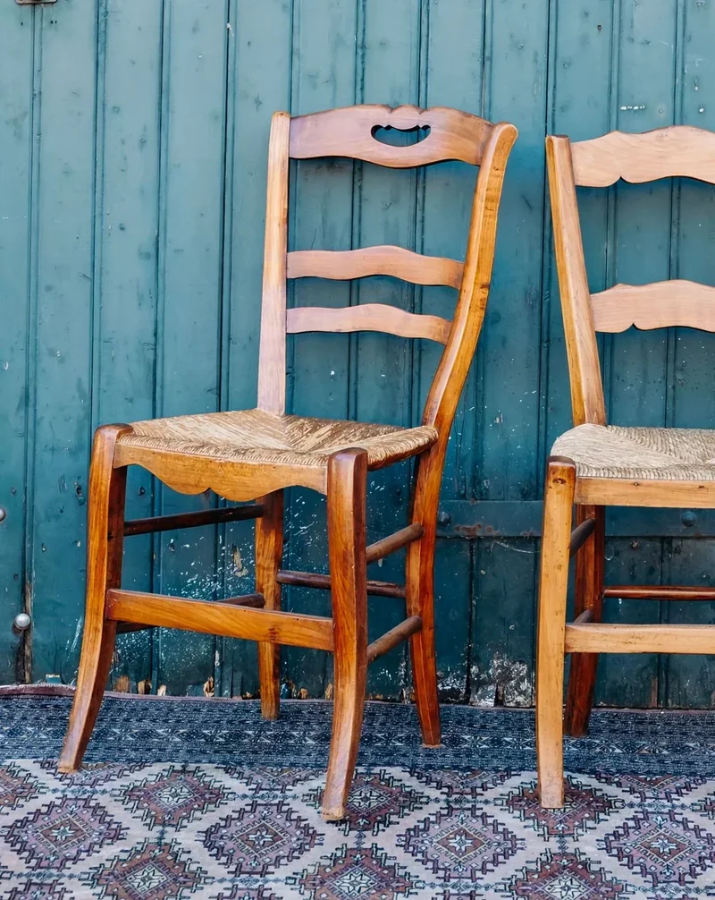 Claude, la chaise en bois et paille N°450