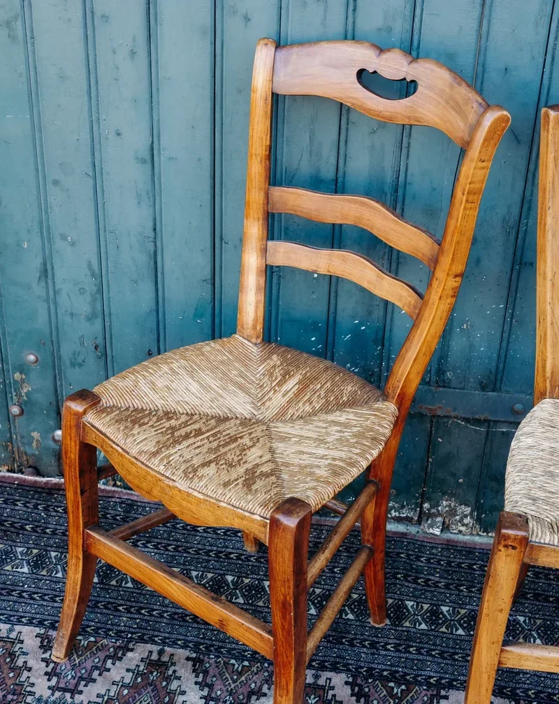 Claude, la chaise en bois et paille N°450
