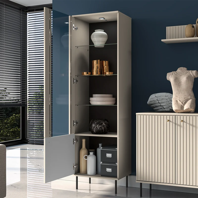 Vitrine 2 portes LED Nova Cachemire