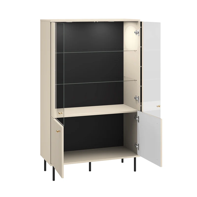 Vaisselier 4 portes LED Nova Cachemire