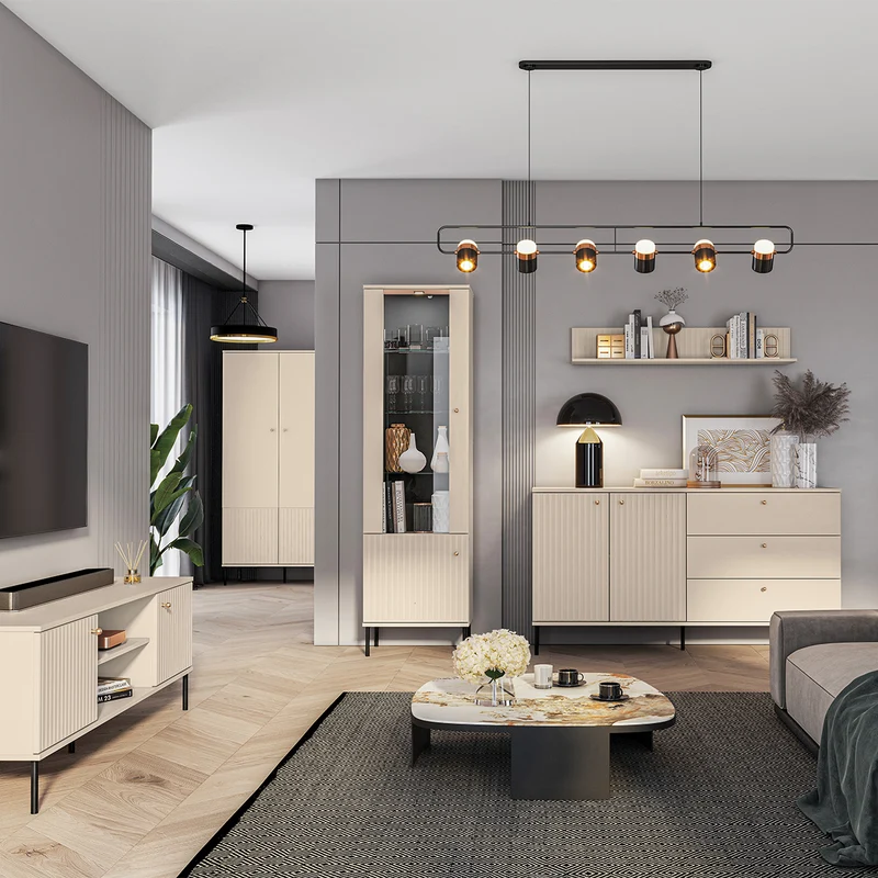 Buffet 2 portes 3 tiroirs Nova Cachemire