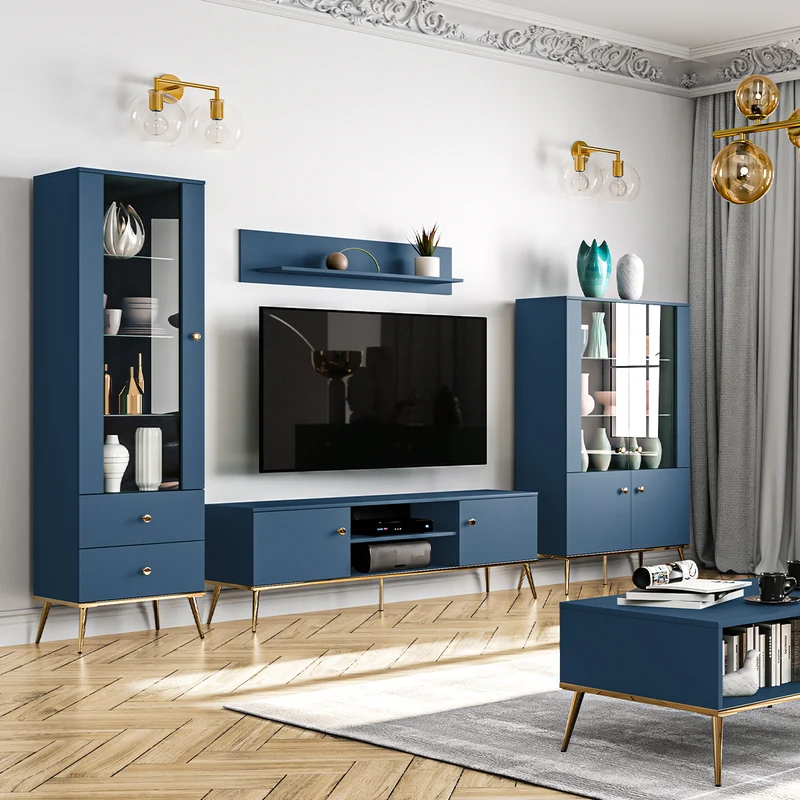 Vaisselier 4 portes Thalia Bleu