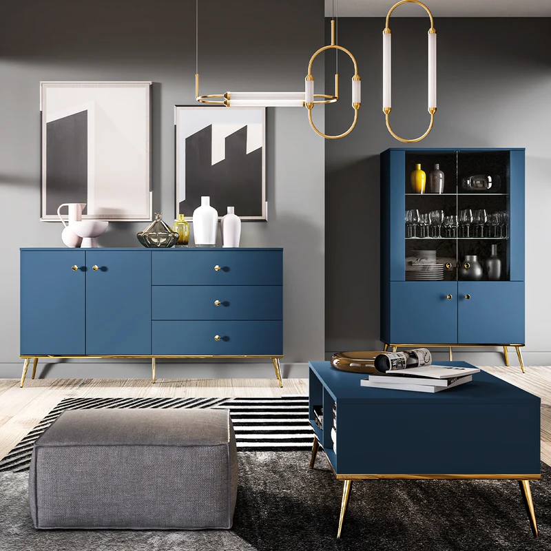 Vaisselier 4 portes Thalia Bleu
