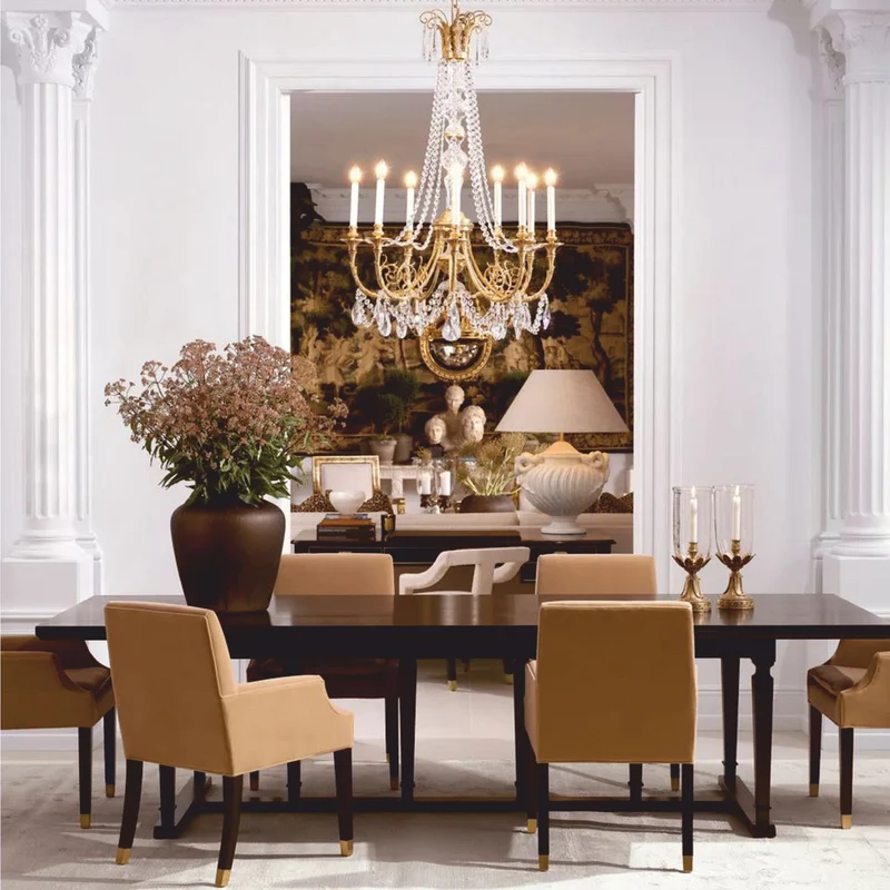 Casa Padrino Luxus Barock Kristall Kronleuchter Antik Gold Ø 80 x H. 116 cm - Luxus Qualität