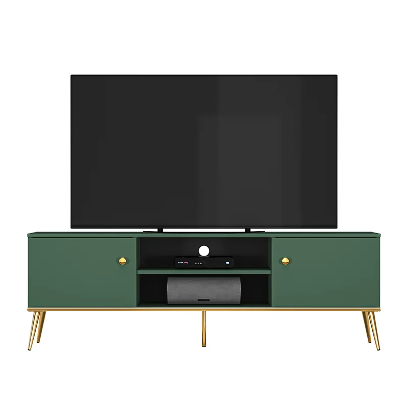 Meuble TV 2 portes 160 cm Thalia Vert