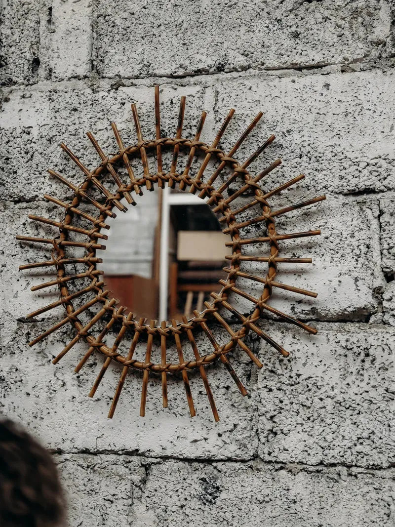 Georges, le miroir rond en rotin N°642