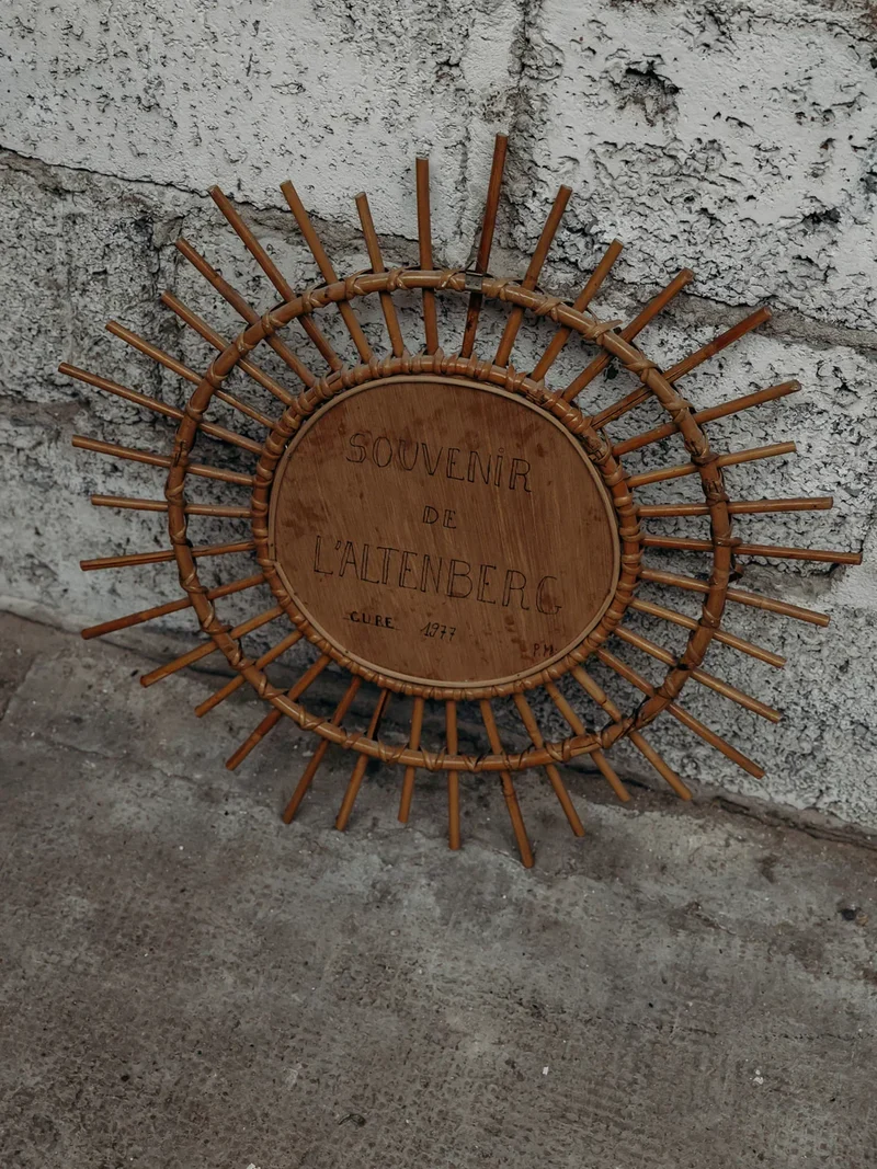Georges, le miroir rond en rotin N°642