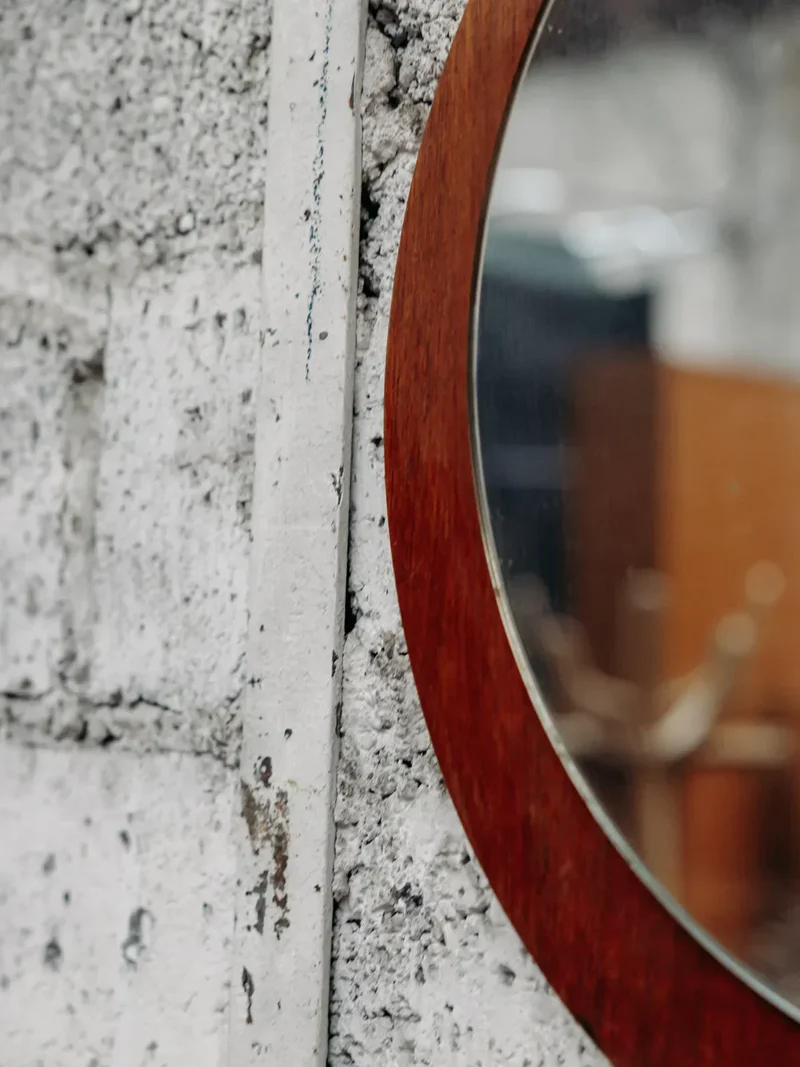 Igor, le miroir rond en teck N°729