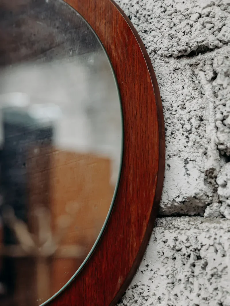 Igor, le miroir rond en teck N°729