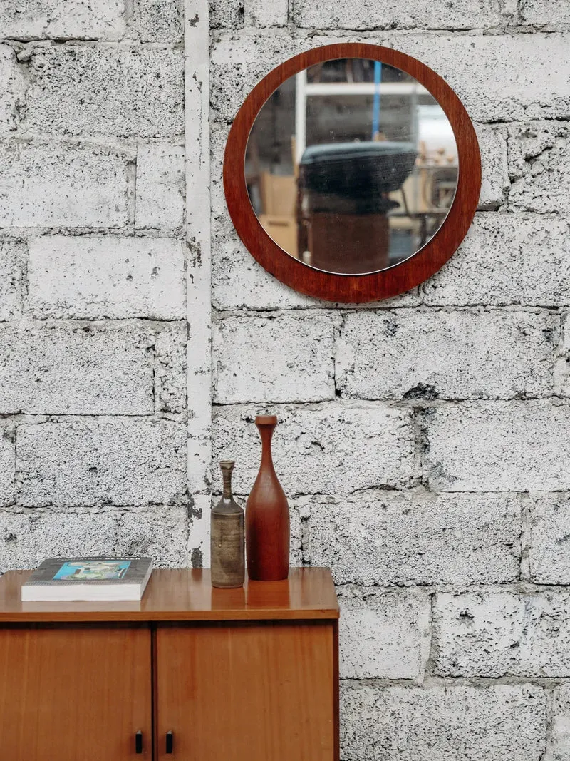 Igor, le miroir rond en teck N°729