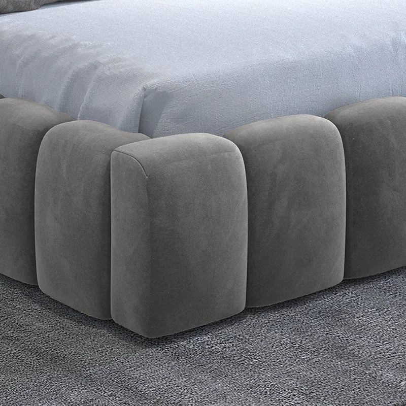 Lit coffre 180x200 sommier inclus Auria Velours Gris