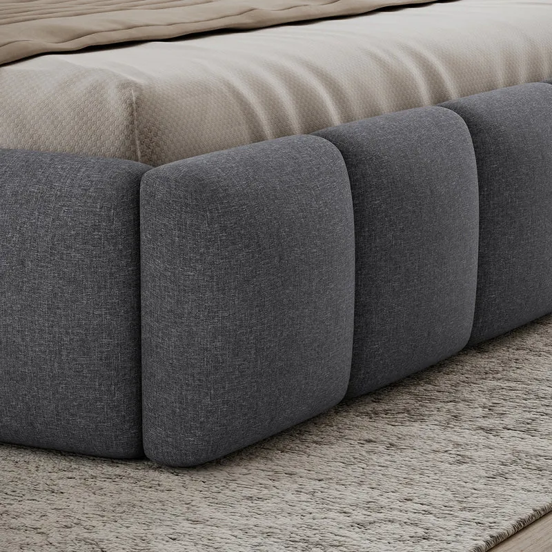 Lit coffre 160x200 sommier inclus Klaus Gris