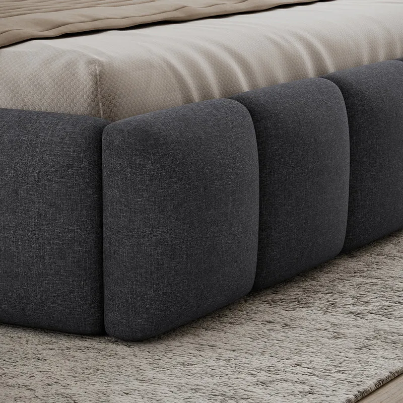 Lit coffre 160x200 sommier inclus Klaus Gris Foncé
