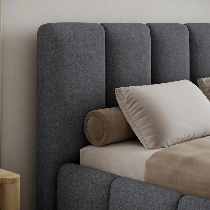 Lit coffre 160x200 sommier inclus Klaus Gris Foncé
