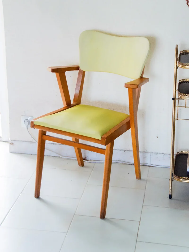 Ernest, le fauteuil bridge jaune N°140