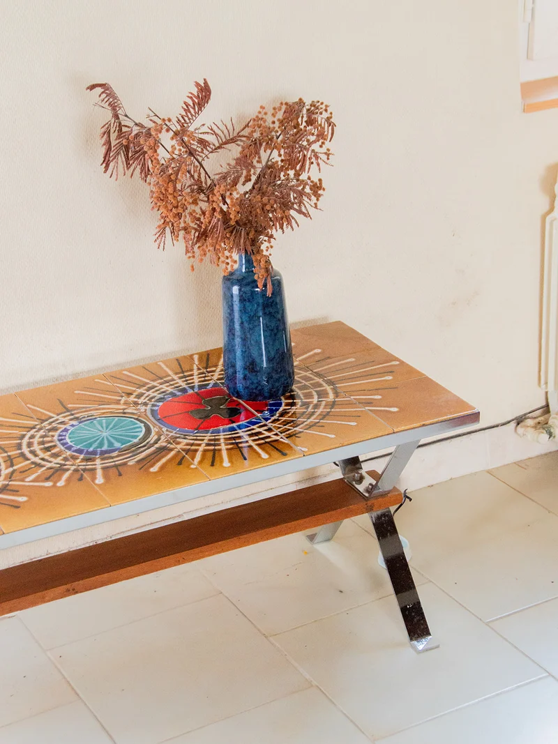Léonie, la table basse carrelé coloré N°861