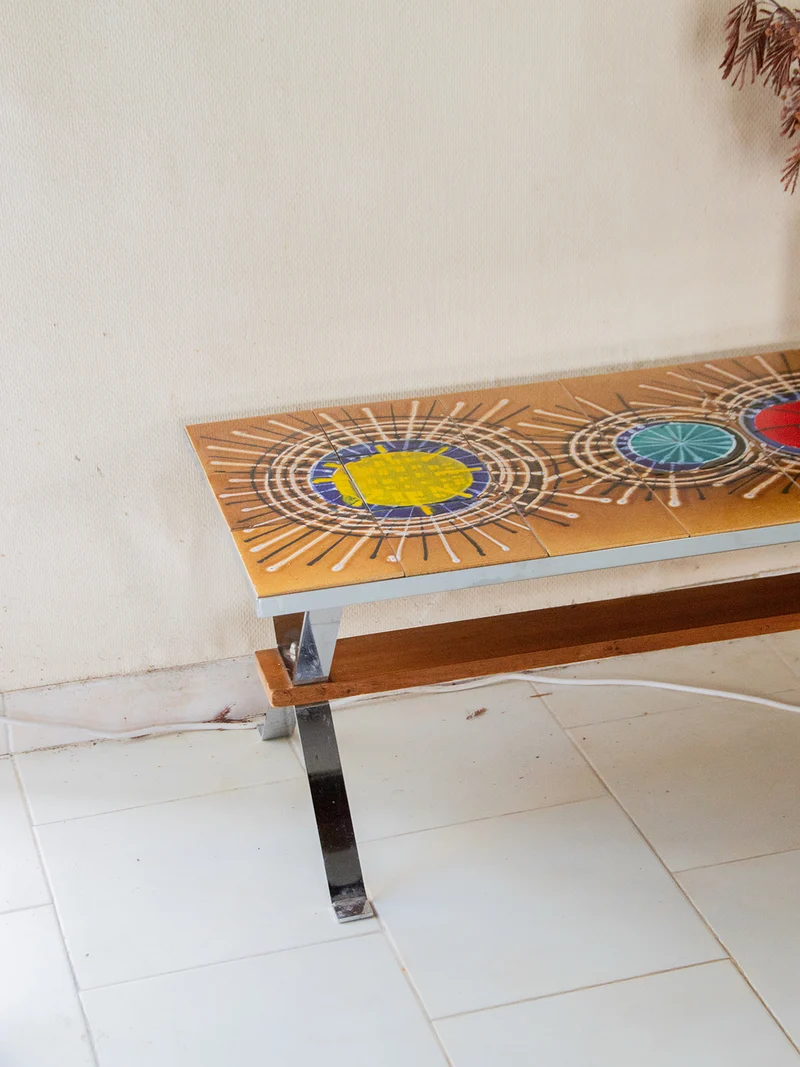 Léonie, la table basse carrelé coloré N°861