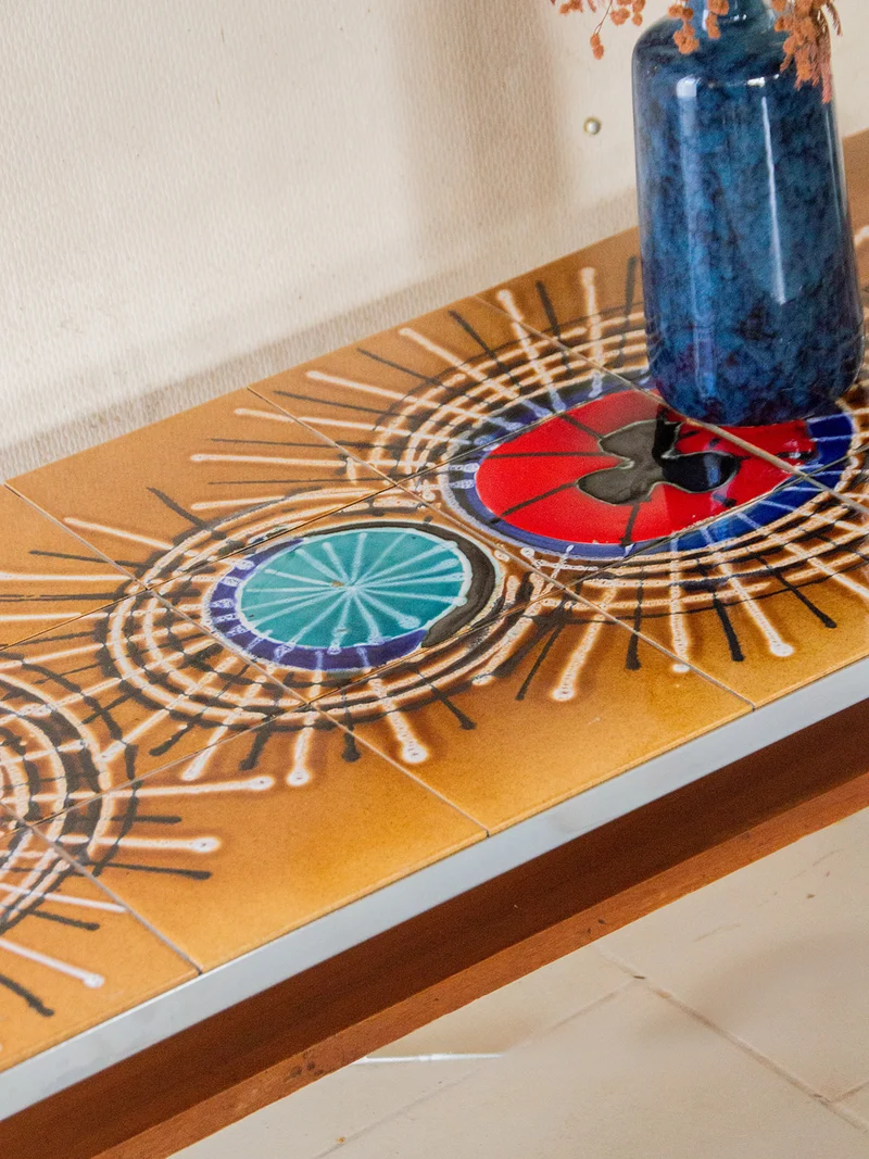 Léonie, la table basse carrelé coloré N°861