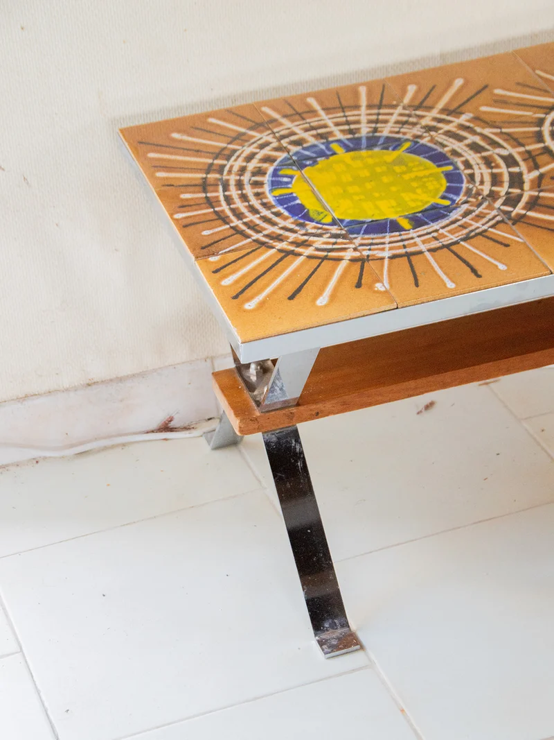 Léonie, la table basse carrelé coloré N°861