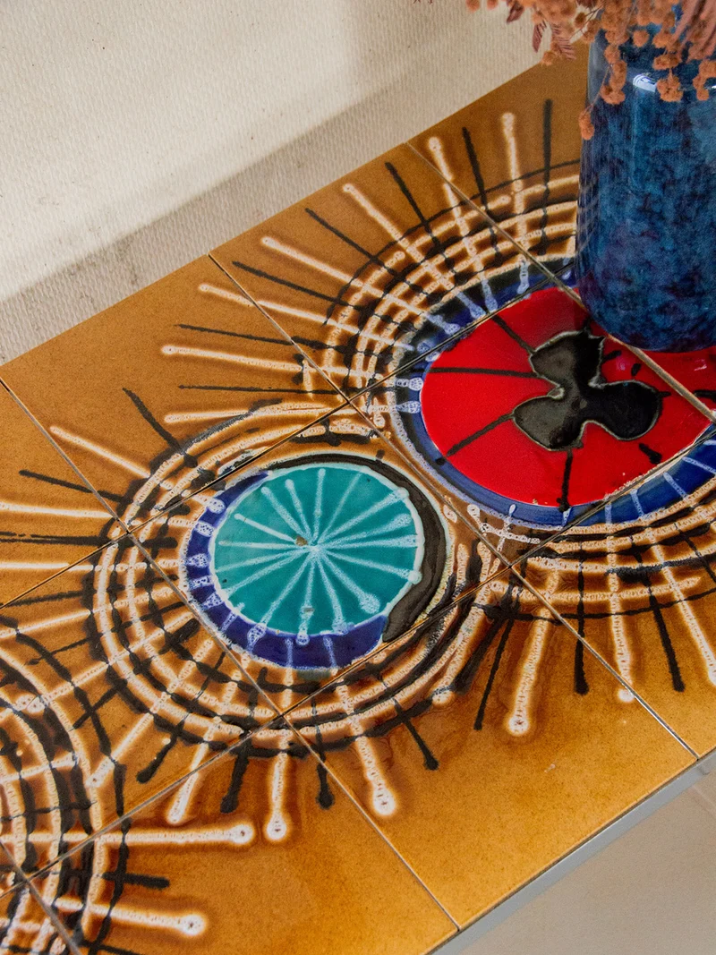 Léonie, la table basse carrelé coloré N°861