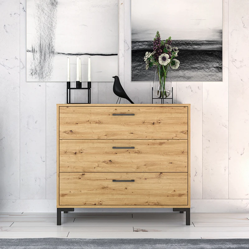 Commode 3 tiroirs Liora Bois