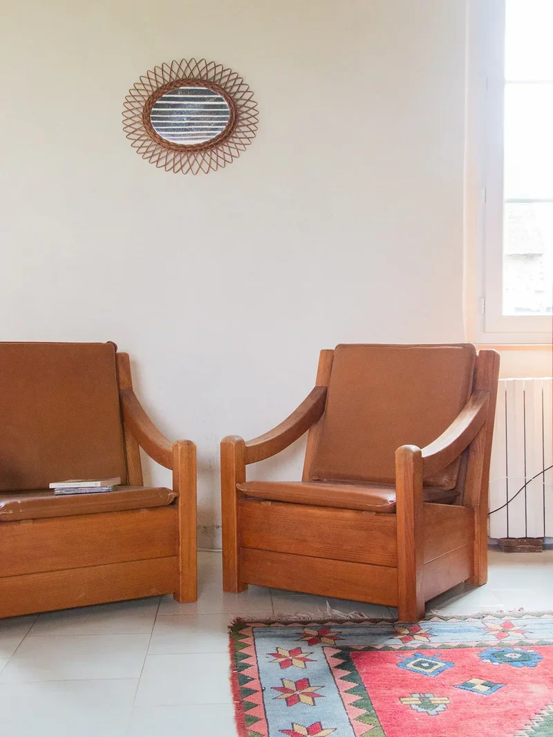 Ernest, le fauteuil camel N°128