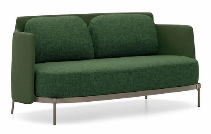 Casa Padrino Luxus 2er Sofa Grün / Bronze 160 cm - Wohnzimmer & Hotel Möbel