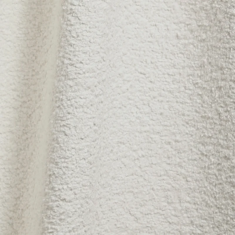 Lit coffre 160x200 sommier inclus Cloud tissu bouclette Blanc