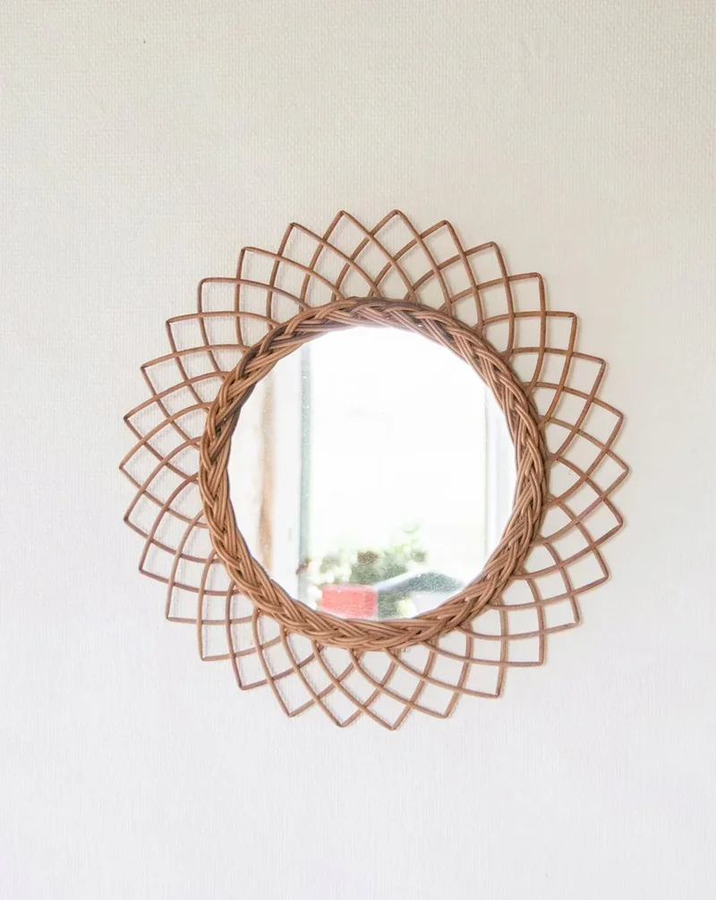 Georges, le miroir soleil en rotin N°652