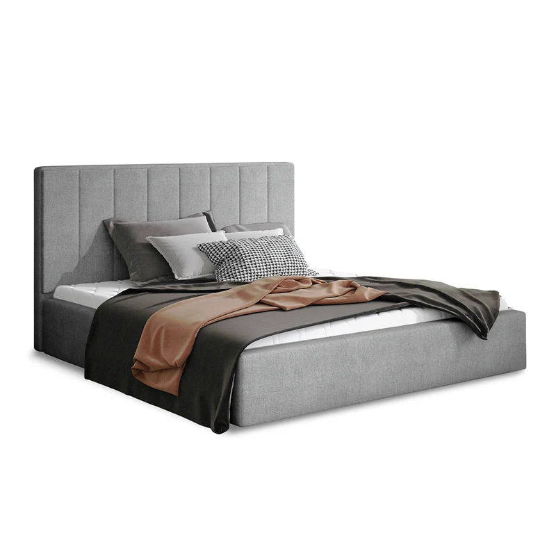 Lit coffre 160x200 sommier inclus Brook Gris