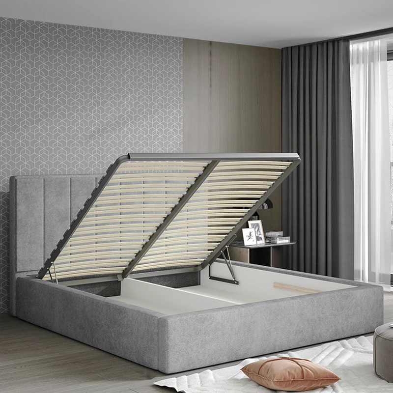 Lit coffre 180x200 sommier inclus Brook Gris