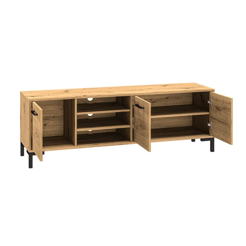 Meuble TV 3 portes 155 cm Liora Bois