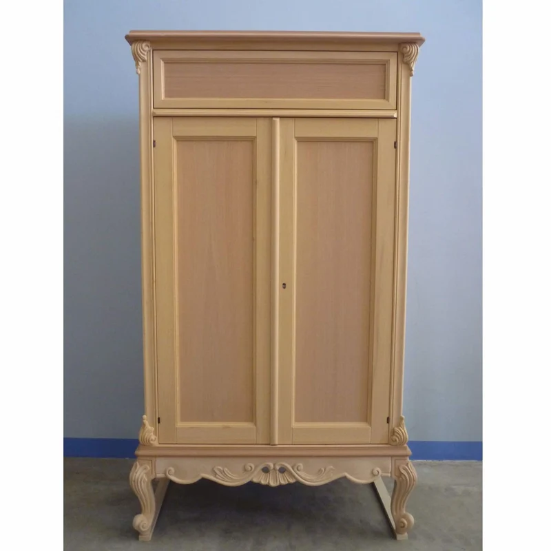 Casa Padrino Luxus Barock Schuhschrank Naturfarben H. 148 cm - Made in Italy