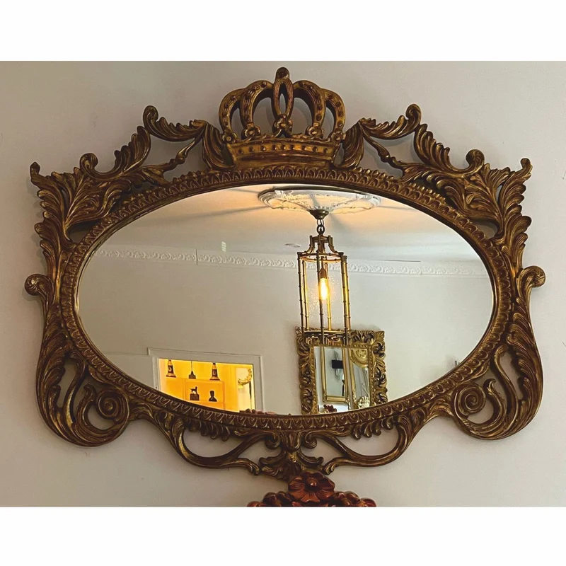 Pompöös by Casa Padrino Barock Spiegel Antik Gold 123 cm - Harald Glööckler Barock Interior