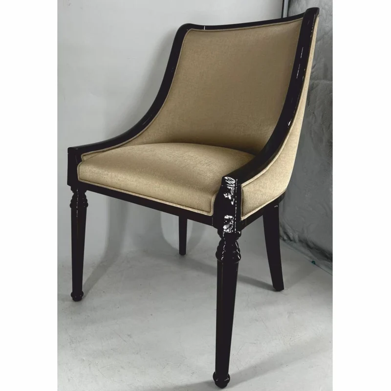 Casa Padrino Luxus Art Deco Esszimmer Stuhl Gold / Schwarz H. 110 cm - Barock Möbel
