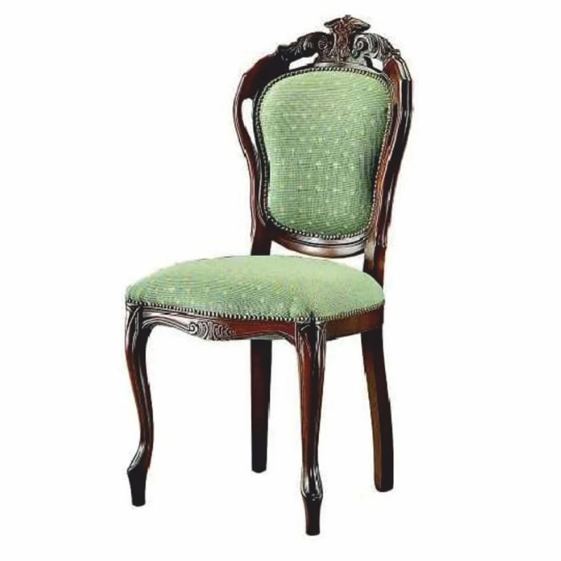Casa Padrino Luxus Barock Esszimmer Stuhl Grün / Dunkelbraun H. 100 cm - Barockstil Möbel
