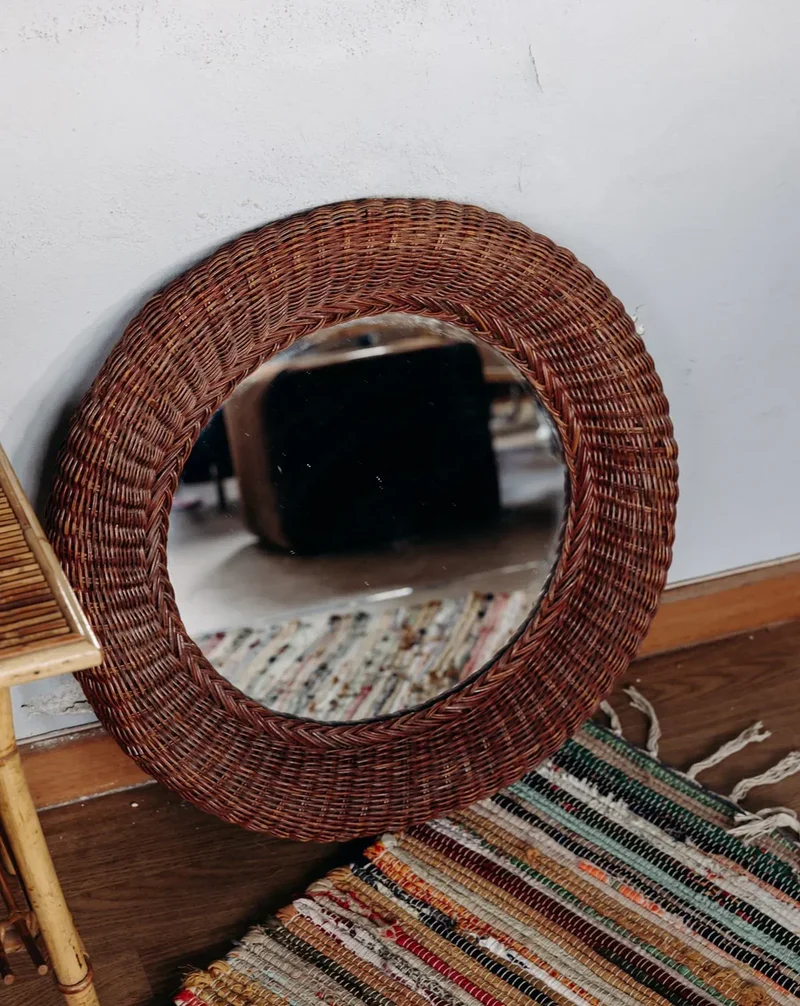 Georges, le miroir en osier N°640