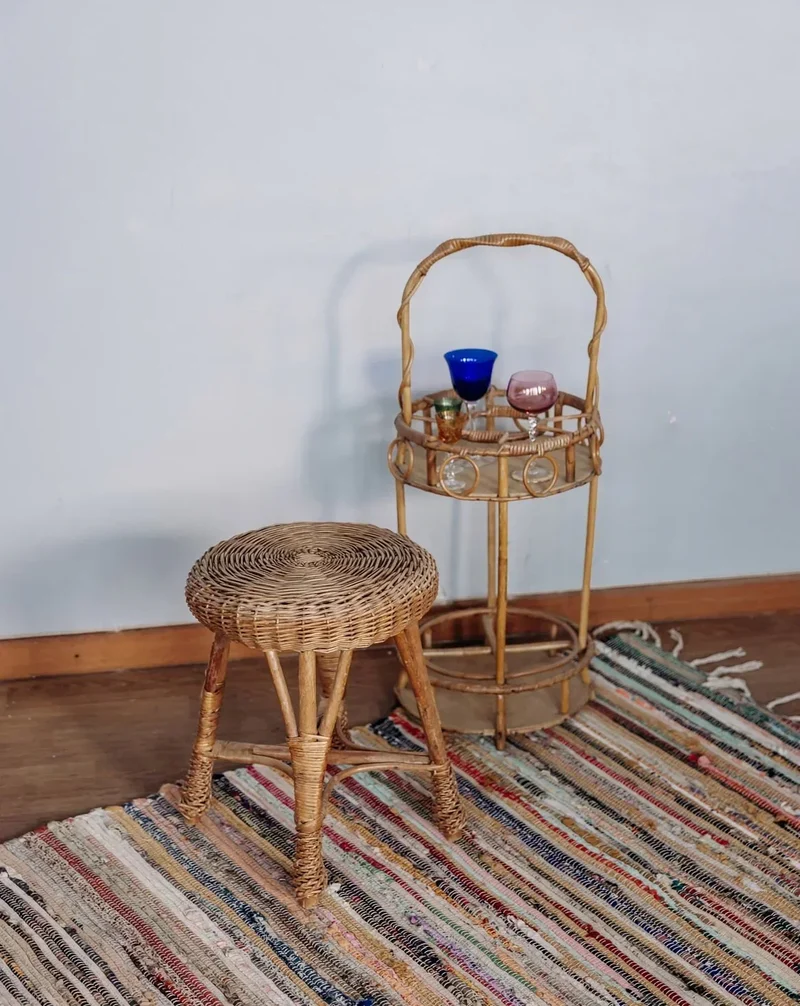 Francine, la table d'appoint en osier N°401