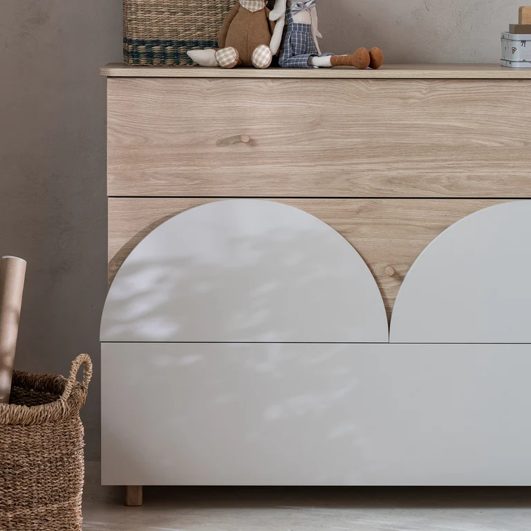 Commode 3 tiroirs Wood Luck Bloom - Cachemire et Bois