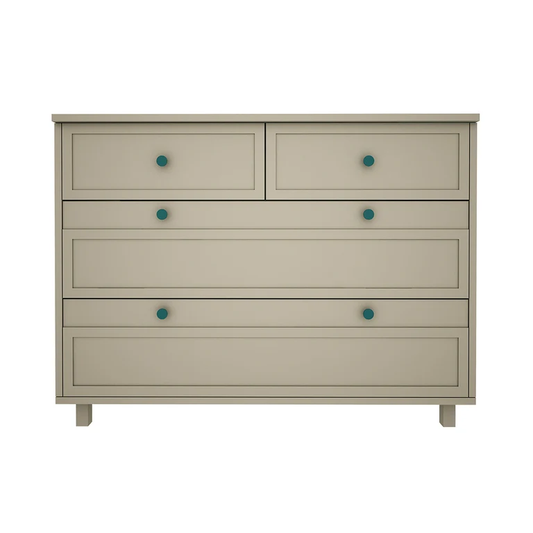 Commode 4 tiroirs Wood Luck Gabriel - Vert Eucalyptus