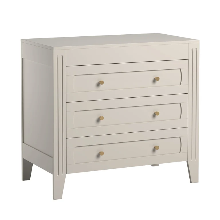 Lit évolutif 70x140 et commode 3 tiroirs Vox Milenne Cachemire