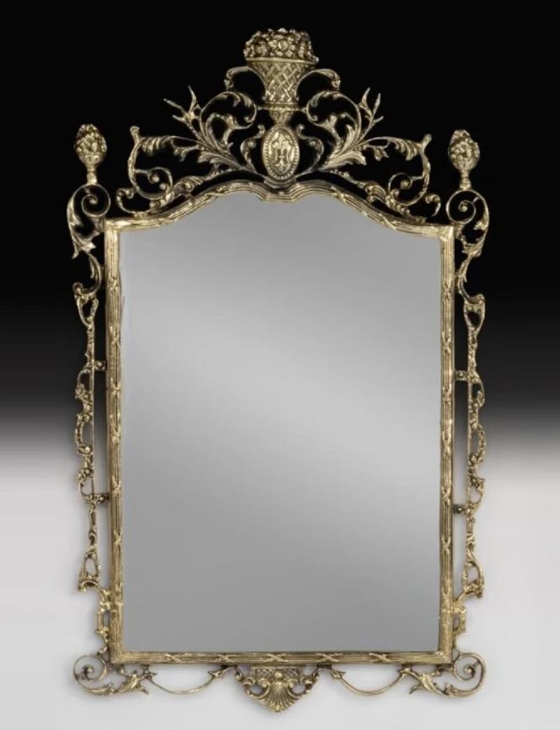 Casa Padrino Luxus Barock Bronze Spiegel Gold H. 95 cm - Barock Möbel