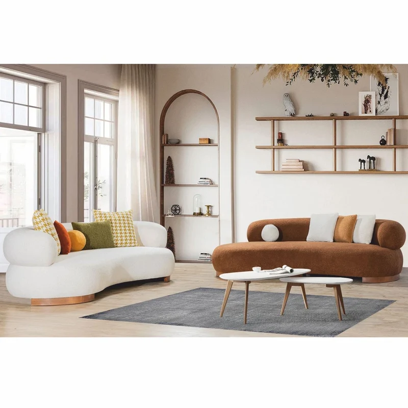 Casa Padrino Luxus Wohnzimmer & Hotel Sessel Weiß / Braun 100 x 80 x H. 70 cm - Luxus Möbel