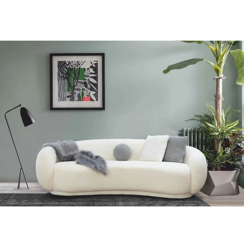 Casa Padrino Luxus Sofa Weiß 230 cm - Wohnzimmer & Hotel Möbel