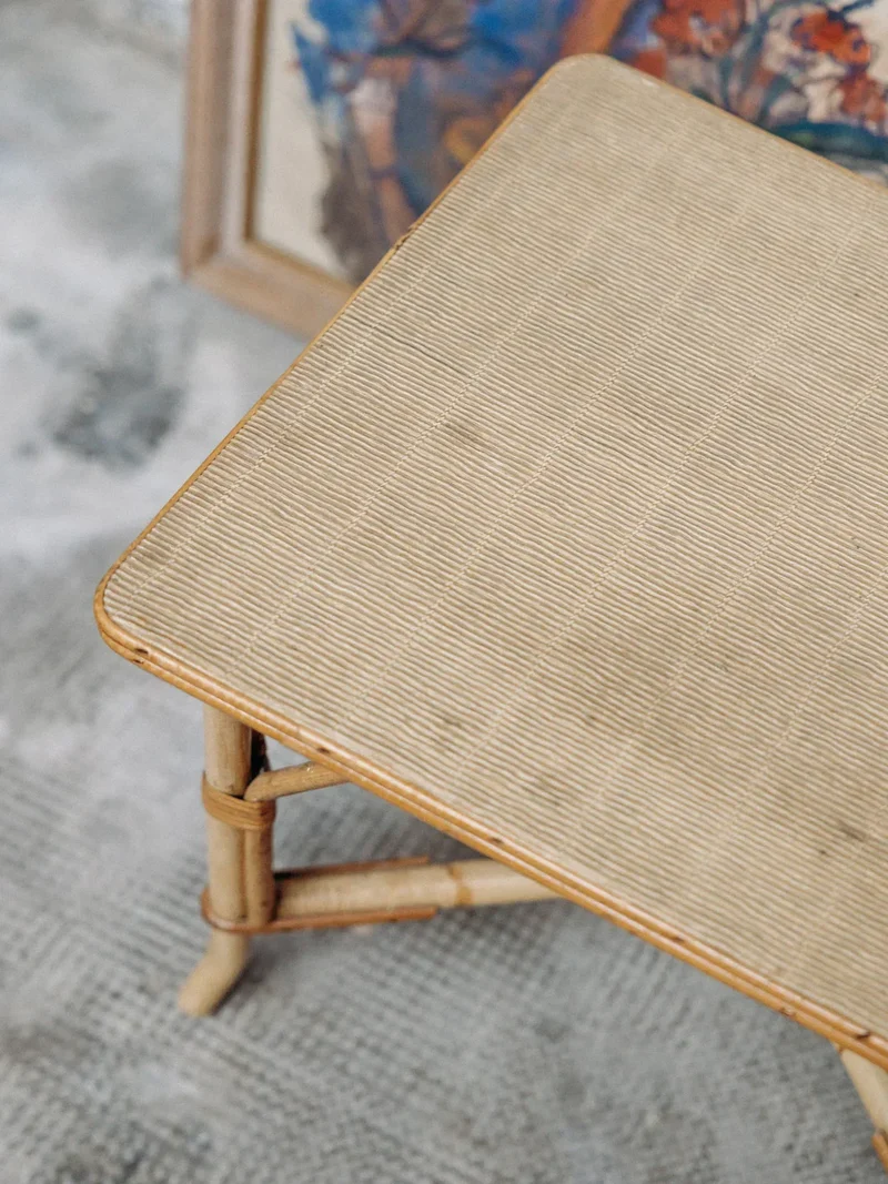Léonie, la table basse en rotin N°226