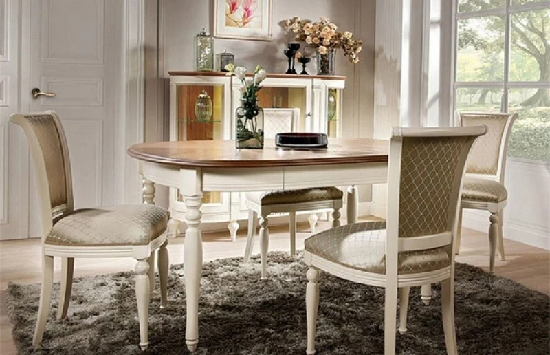 Casa Padrino Luxus Jugendstil Esszimmer Stuhl Gold / Creme - Esszimmer Möbel