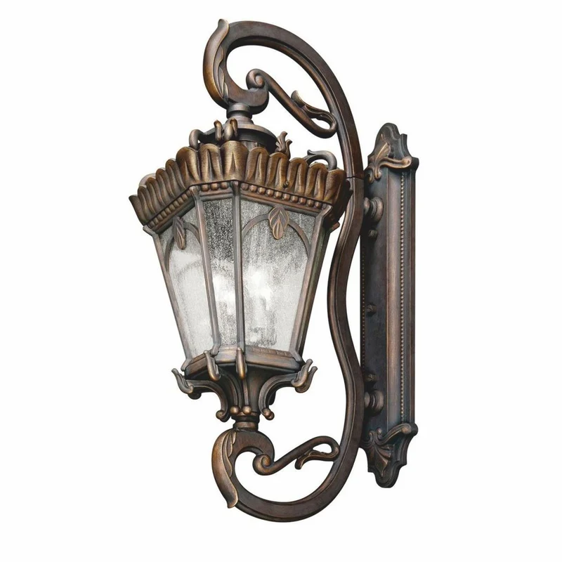 Casa Padrino Barock Außenwandleuchte Antik Bronze H. 116,8 cm - Außenbeleuchtung