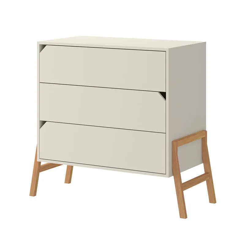 Lit évolutif 70x140 et commode 3 tiroirs Bellamy Lotta Cachemire